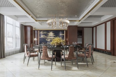 新中式包厢3D模型下载